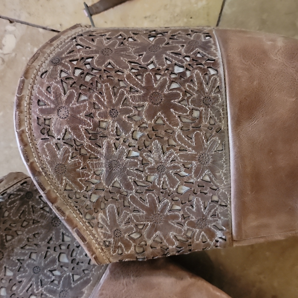 Corral light brown  leather boots 8 - Picture 3 of 10